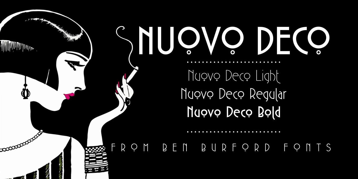 Przykład czcionki Nuovo Deco